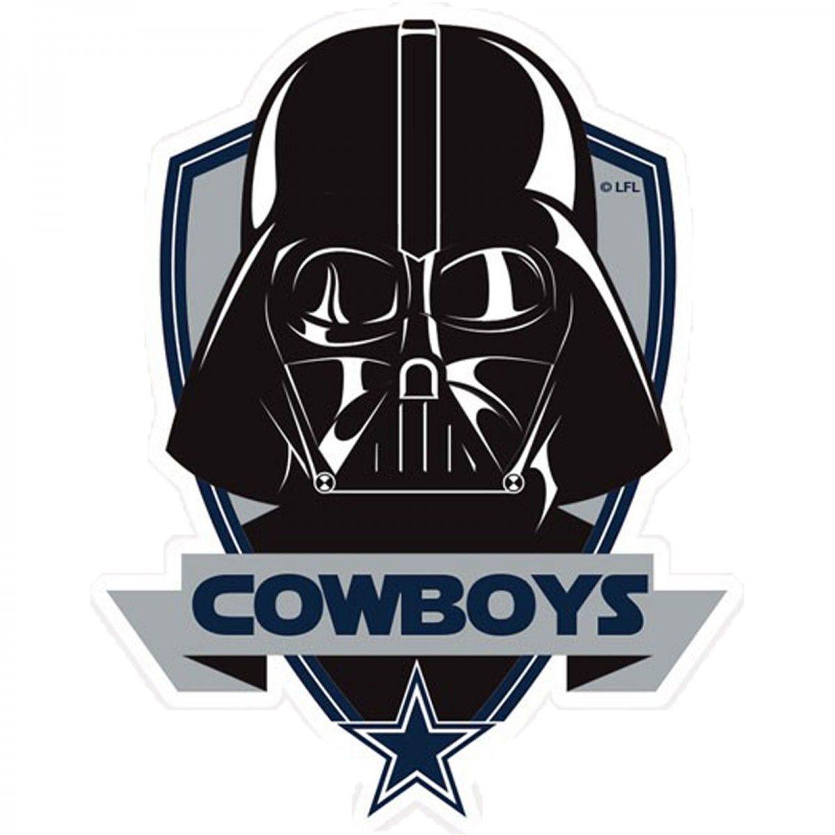 Darth Logo - Dallas Cowboys Darth Vader Star Wars Logo Perfect Cut Decal 4 x 4