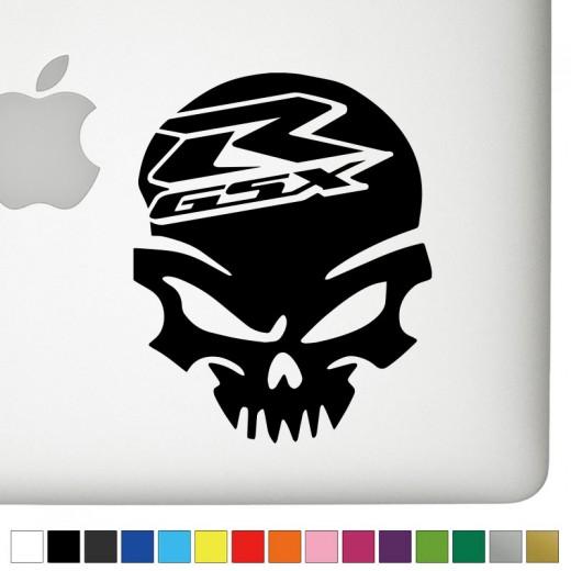 Gsxr Logo - Suzuki GSX-R Badass Skull Decal