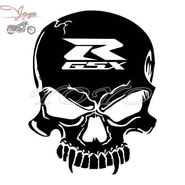 Gsxr Logo - GSXR logo skull adhesive sticker decal fairing stickers for GSX R ...