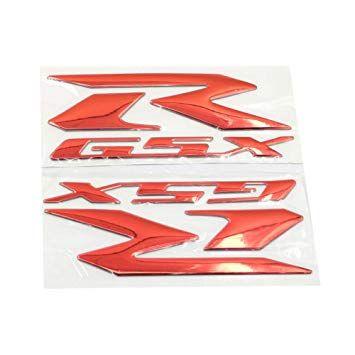 Gsxr Logo - GSXR Logo Red Motorcycle 3D Stickers Tank Decals
