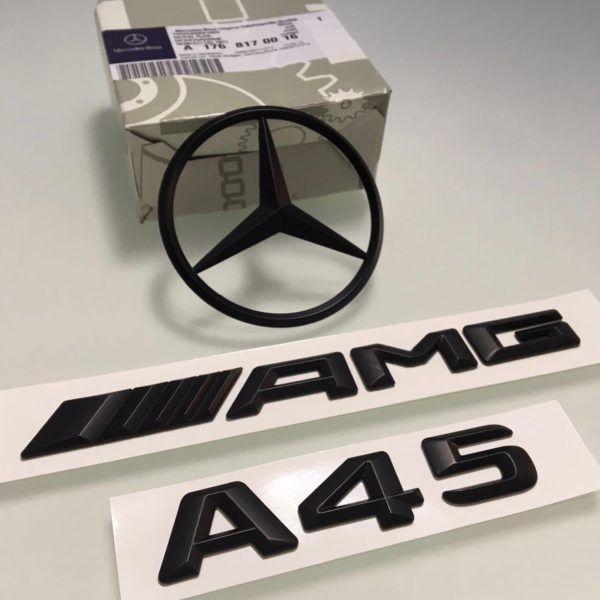 A45 AMG Logo - Mercedes Benz A45 AMG Badge Set