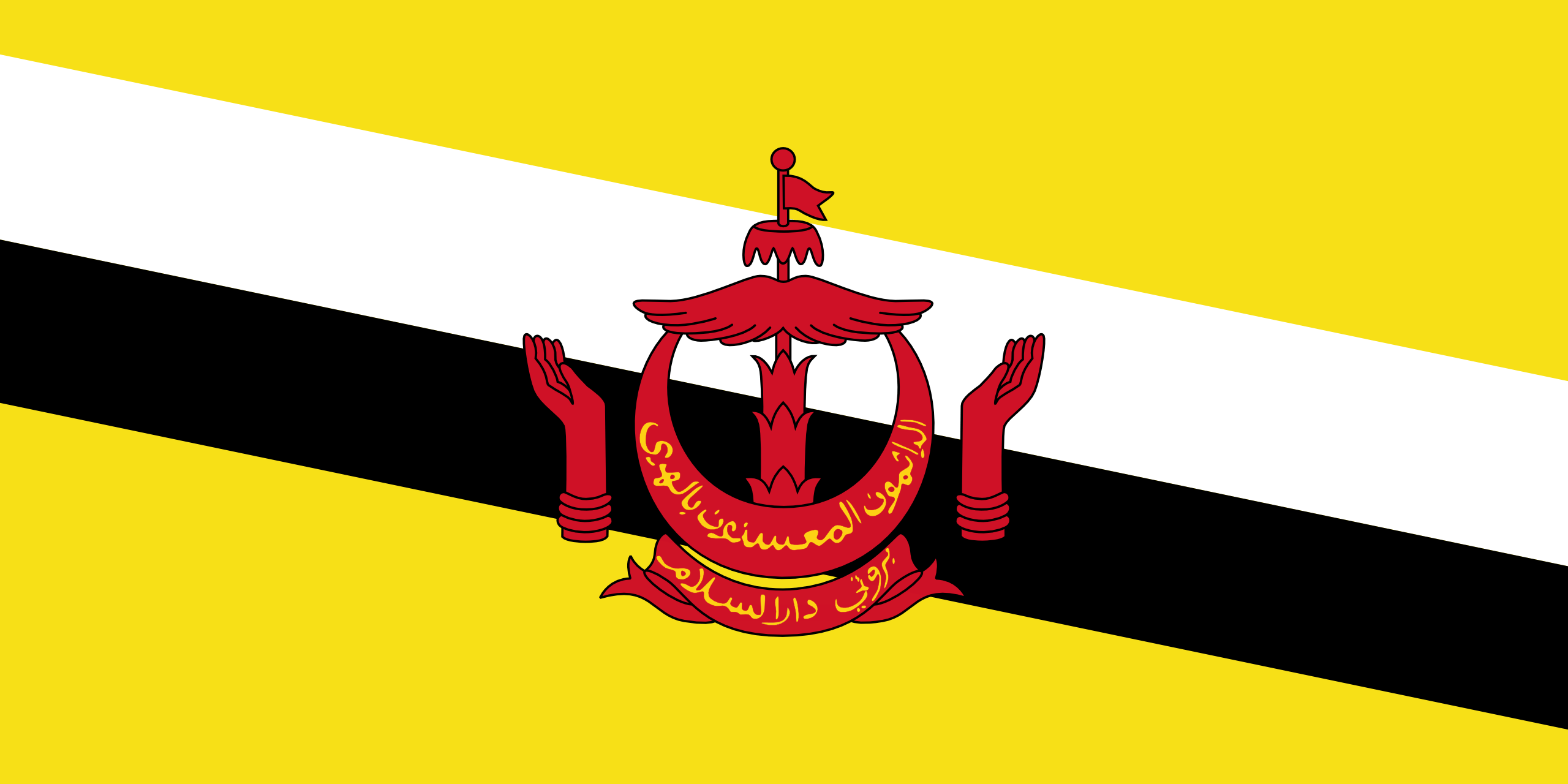 Red Yellow -Green Flag Logo - Brunei | Flags of countries