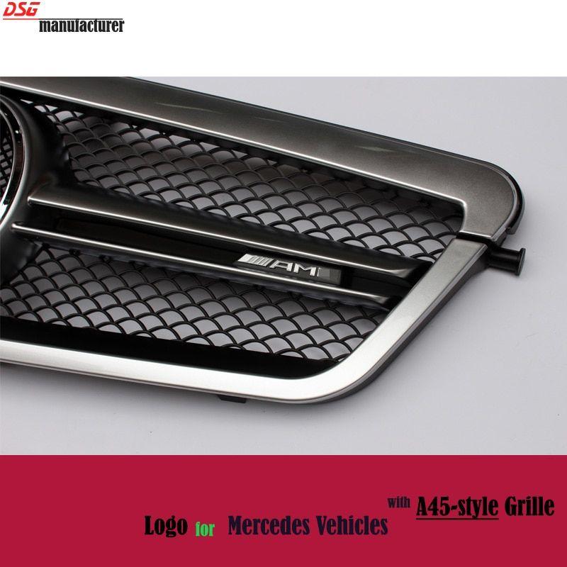 A45 AMG Logo - Mercedes badge car styling AMG logo front grille badge bumper emblem ...