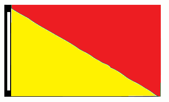 Red Yellow -Green Flag Logo - 5' x 8' Yellow & Red Horizontal Diagonal Flag