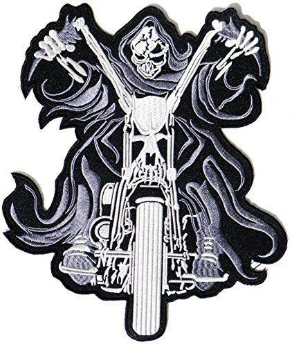 Motorcycle Skull Logo - 8.5''x10'' Big Jumbo Large Ghost Reaper Motorcycles