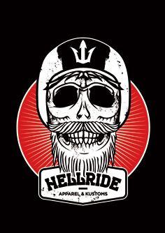 Motorcycle Skull Logo - Hellride - Kevlar® Apparel - Suspension - Harley Custom Bars