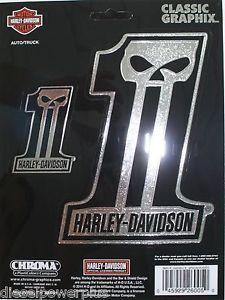 Motorcycle Skull Logo - harley davidson motorcycle HD decal sticker chrome willie g SKULL