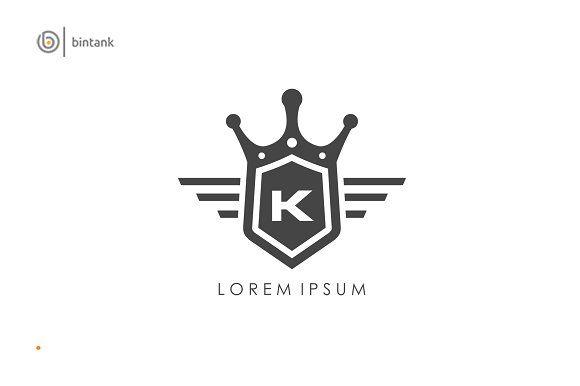 White K Logo - Silver King Shield Logo Logo Templates Creative Market