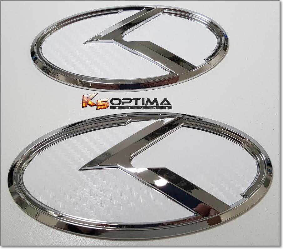 White K Logo - K5 Optima Store 3.0 K Logo Emblem Sets Chrome Edition