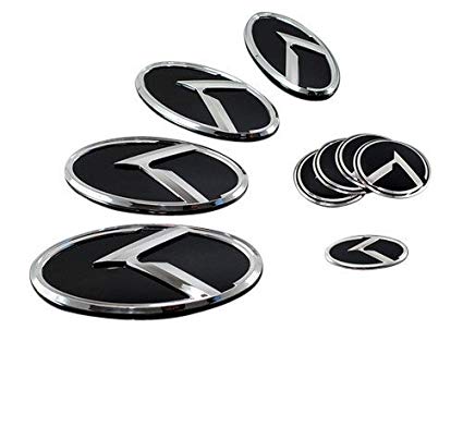 White K Logo - Amazon.com: LIGHTKOREA K Logo 3D Emblem Hood, Rear, Horn, Wheel Caps ...