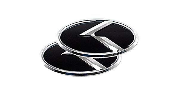 White K Logo - Tacraft 3D K Logo Fiber Hood Front Rear Trunk Emblem Sticker Badge