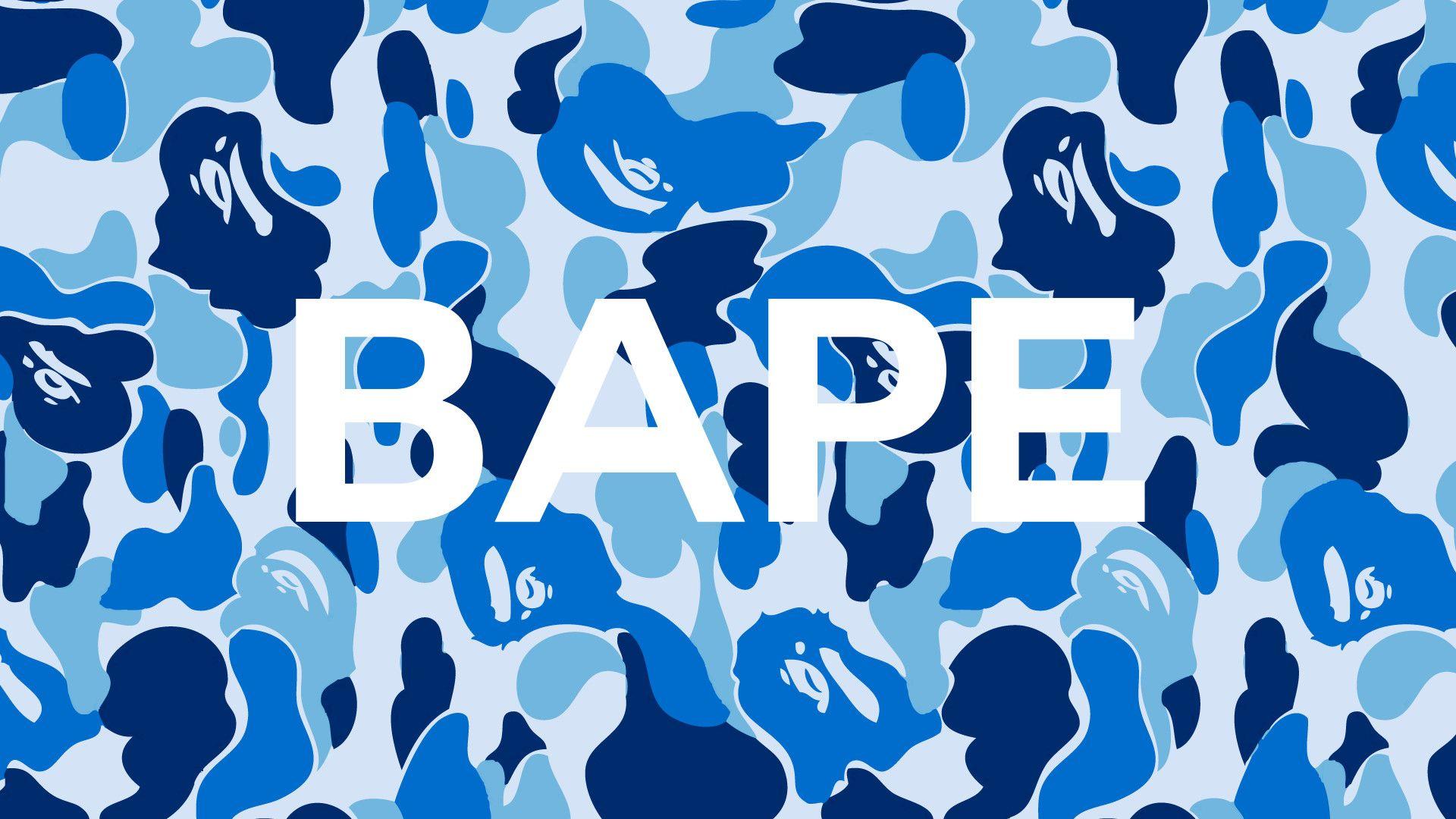 Blue BAPE Camo Logo - 67+ Bape Shark Wallpapers on WallpaperPlay
