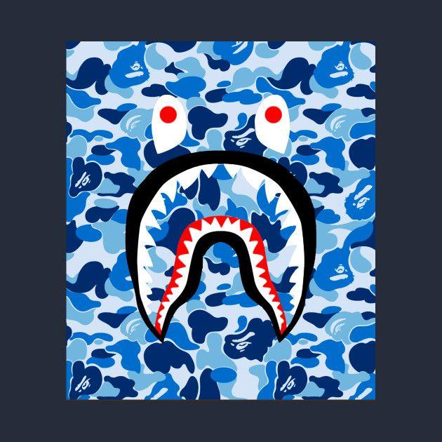 Blue BAPE Logo - Bape shark Logos