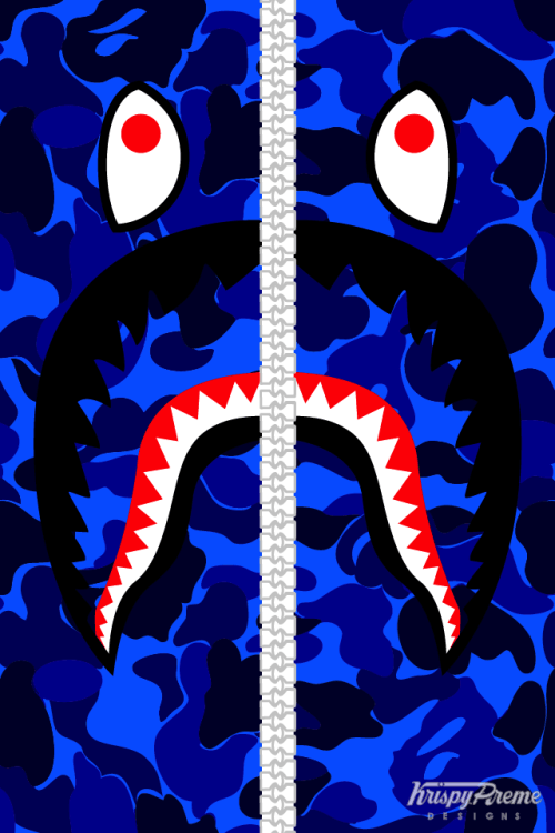 Blue BAPE Shark Logo - Bape wallpapers - Album on Imgur