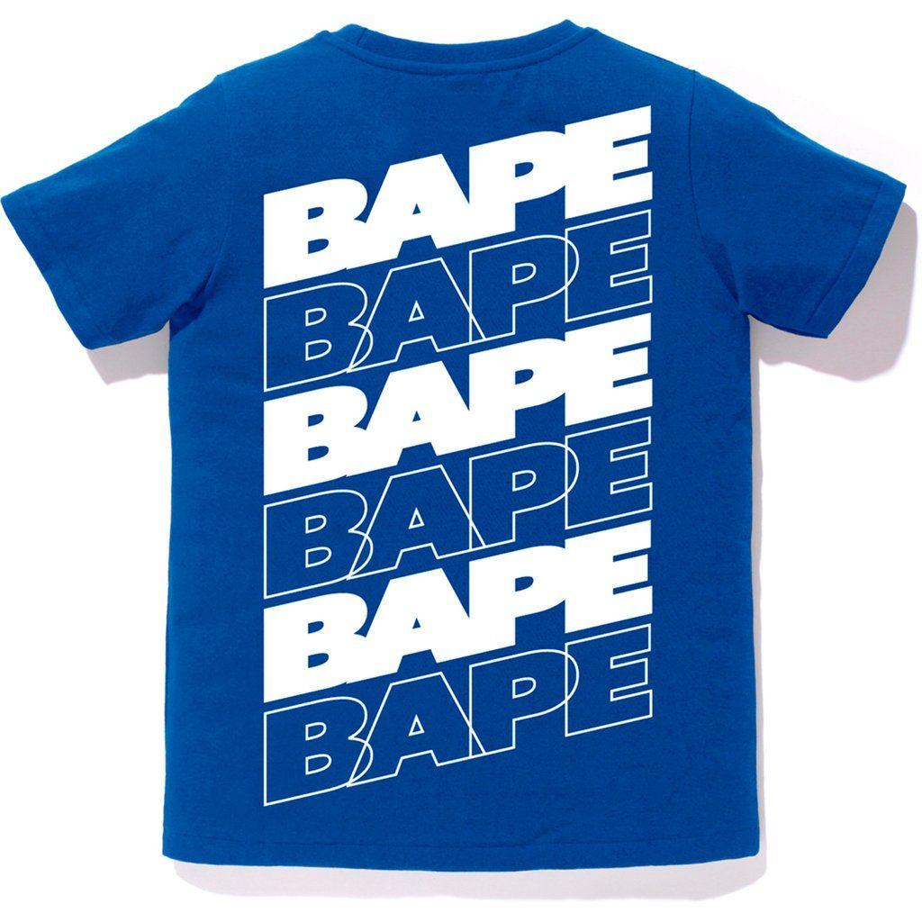 Blue BAPE Logo - BICOLOR BAPE LOGO TEE LADIES | us.bape.com
