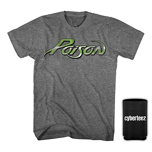 Poison Band Logo - Amazon.com: Cyberteez Poison Band Logo Gray Men's T-Shirt + Coolie ...