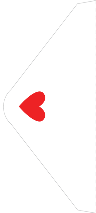 Red Envelope with White Logo - Red envelope with white dots and a heart (free printable)