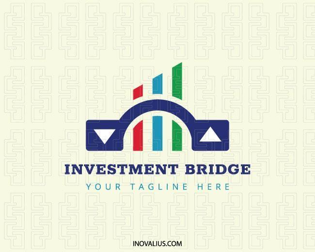 Blue Abstract Logo - Investment Bridge Logo Design | Inovalius