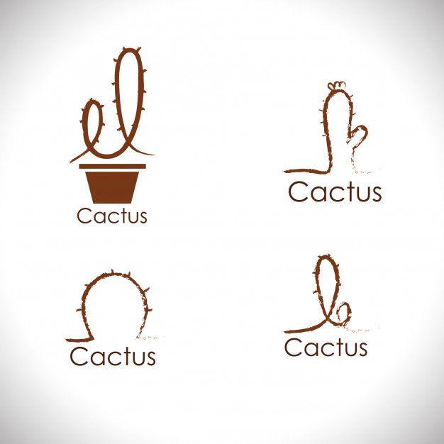 Cactus Logo - Cactus logo hand draw Vector