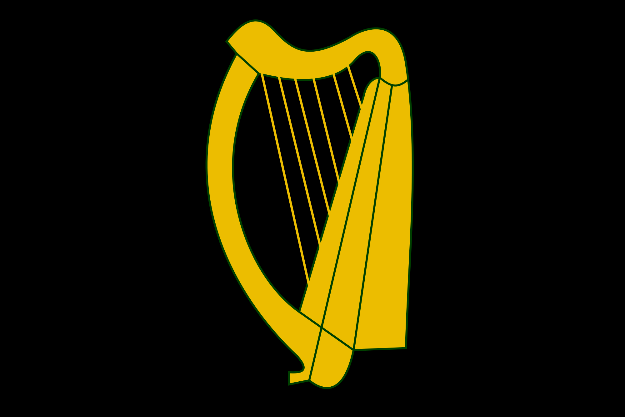 Yellow Harp Logo - Celtic harp.svg