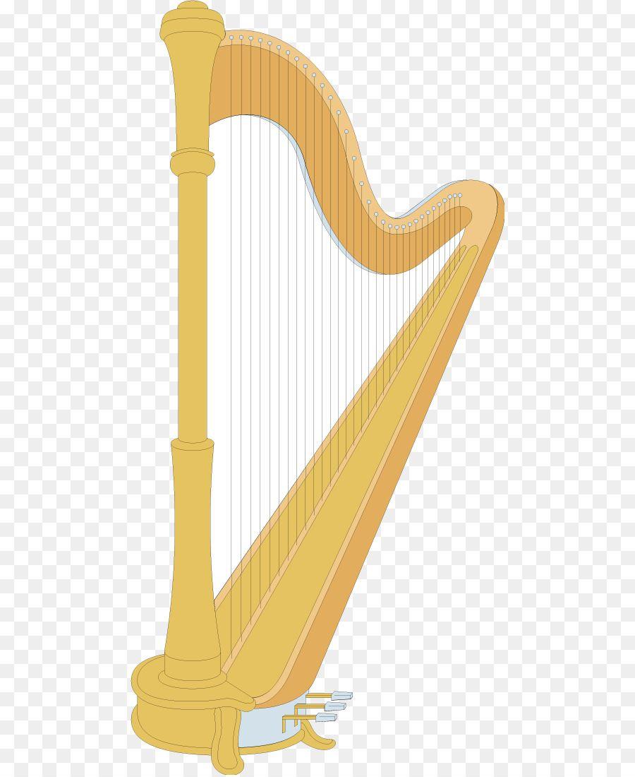 Yellow Harp Logo - Celtic harp Clip art vector yellow png download*1097