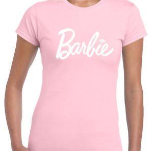 Pink T Logo - Girls t shirt fashion BARBIE TEE LOGO sizes 3/4 5/6 7/8 BABY PINK ...