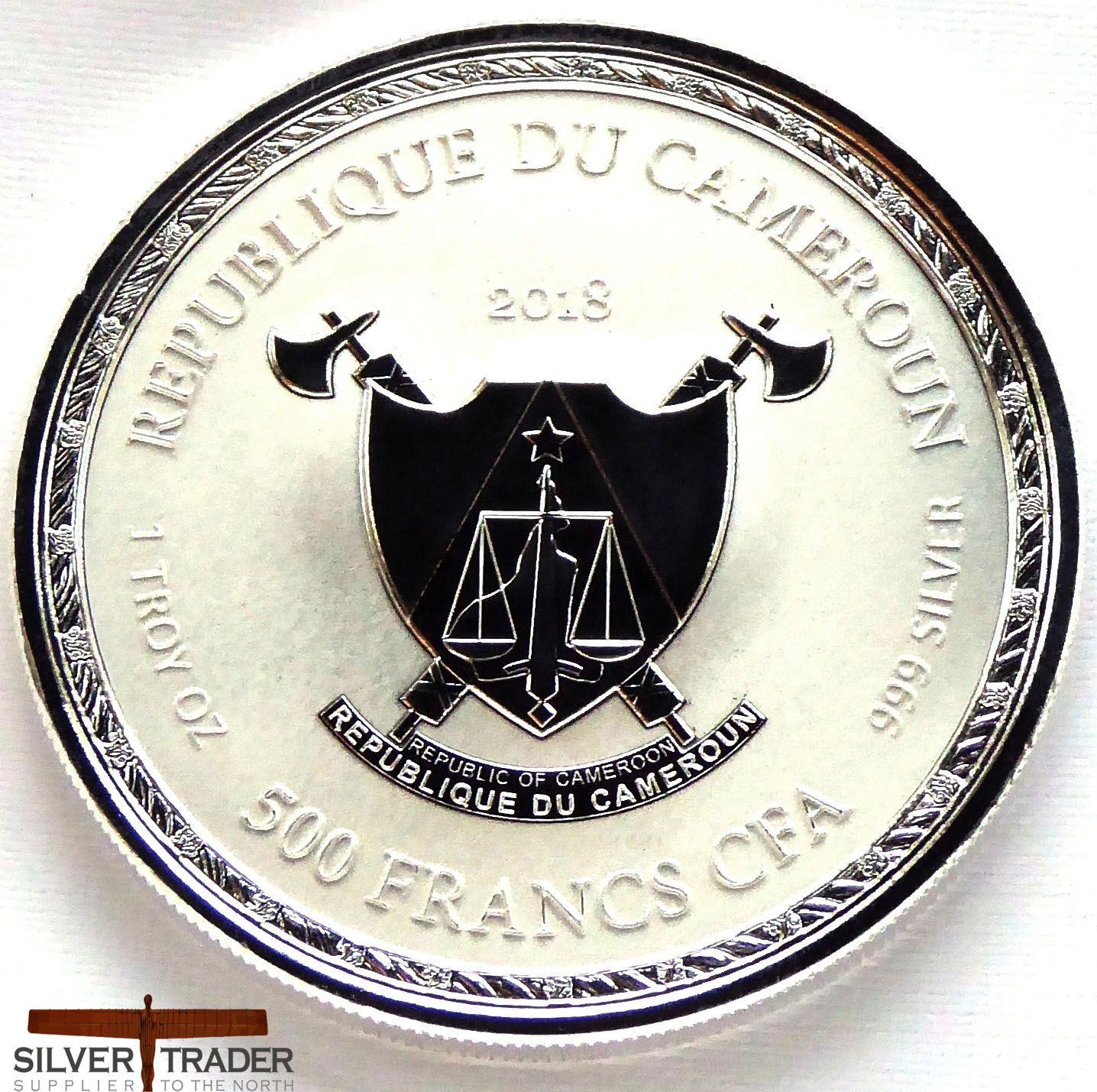 Silver Imperial Logo - 2018 Cameroon Imperial Dragon 1 oz Silver Bullion Coin