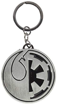 Silver Imperial Logo - Bioworld Mens Star Wars Rogue One Split Imperial Rebel Logo Keychain