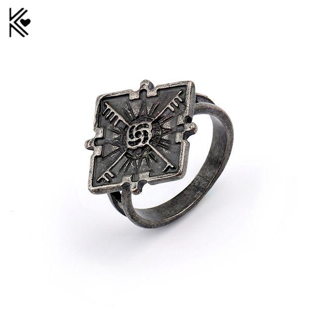 Silver Imperial Logo - Hot Game Dishonored 2 Emily's Ring Vintage Antique Silver Color