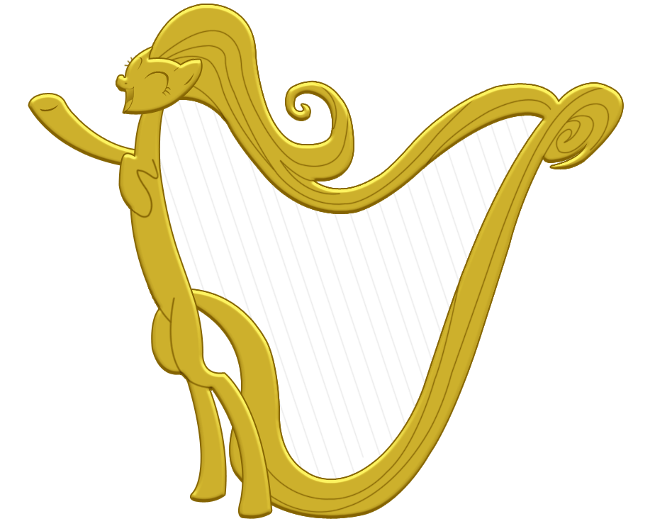 Yellow Harp Logo - Louise the singing harp. My Little Pony: Friendship is Magic. Know