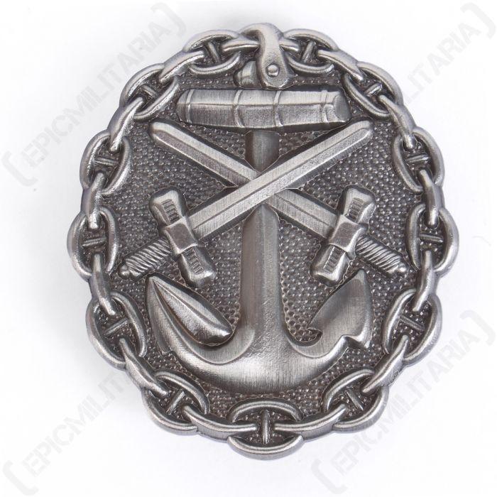 Silver Imperial Logo - WW1 Imperial German Naval Wound Badge - Silver - Epic Militaria