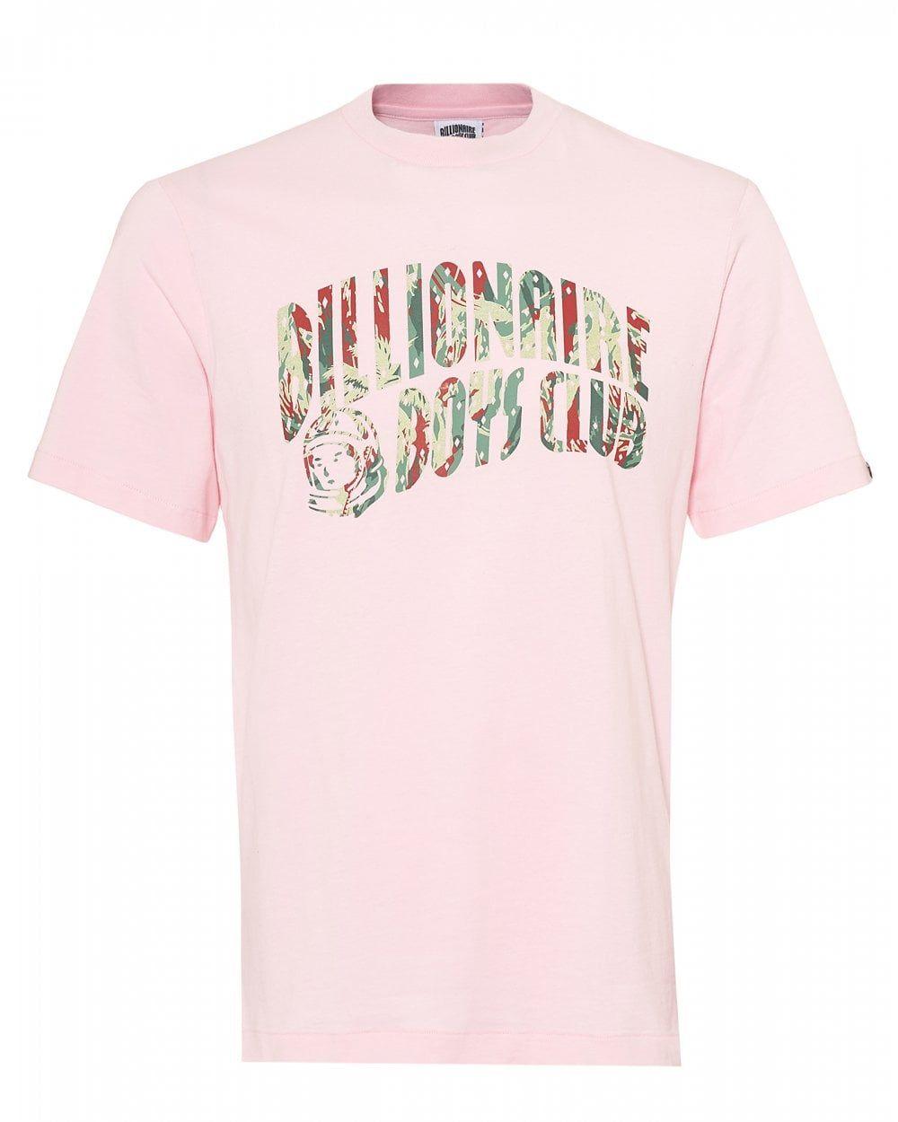 Pink T Logo - Billionaire Boys Club Mens Reflective Lizard Camo Logo T-Shirt, Pink Tee