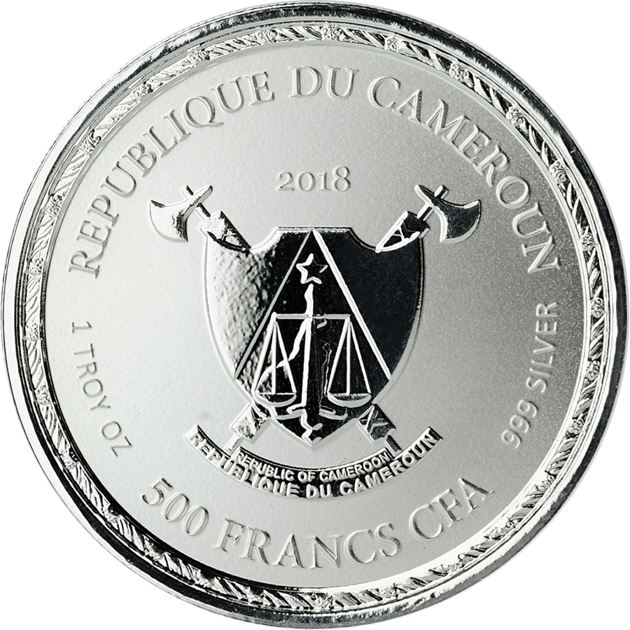 Silver Imperial Logo - 2018 Cameroon Imperial Dragon 1oz Silver Coin