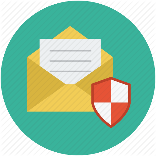 Safe Email Logo - Mail protection, mail shield, safe emailing, safety concept, secure