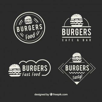 Black and White Food Logo - Burger Vectors, Photos and PSD files | Free Download