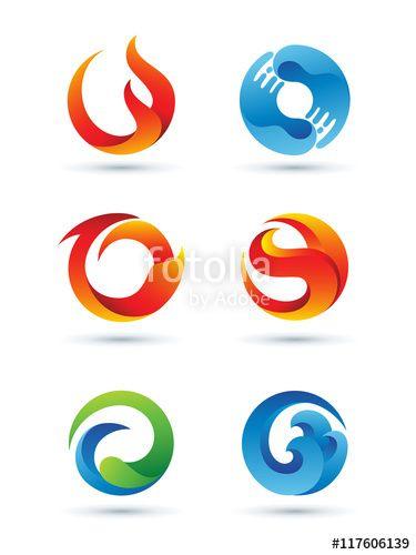 O Logo - Set of Abstract Letter O Logo and Colorful Icon Logos