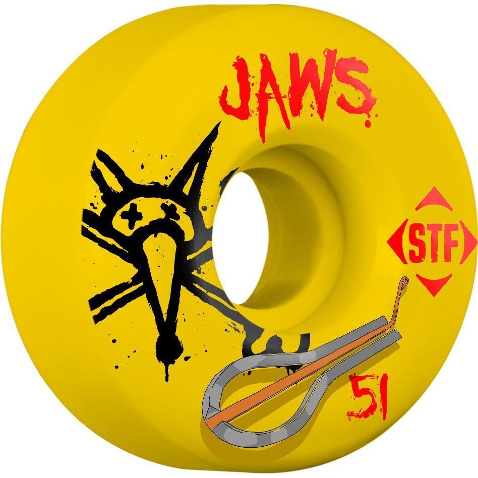 Yellow Harp Logo - BONES STF Aaron 'Jaws' Homoki Harp V2 Wheels (Yellow): 51mm