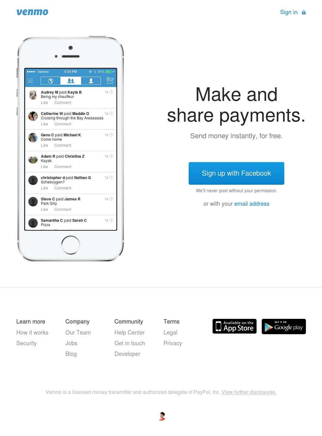 Pay with Venmo Logo - Venmo Competitors, Revenue and Employees - Owler Company Profile