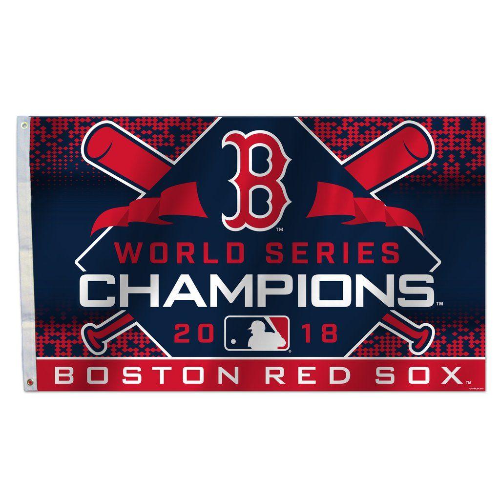 Red Sox Championship Logo - BOSTON RED SOX 2018 WORLD SERIES CHAMPIONS 3X5 FLAG