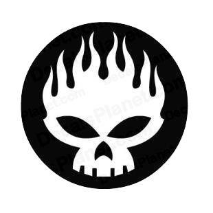 Offspring Logo - The offspring logo flaming skull music and bands decals, decal