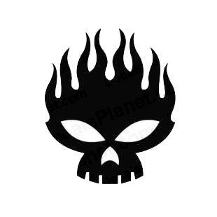 Offspring Logo - The offspring logo flaming skull music and bands decals, decal