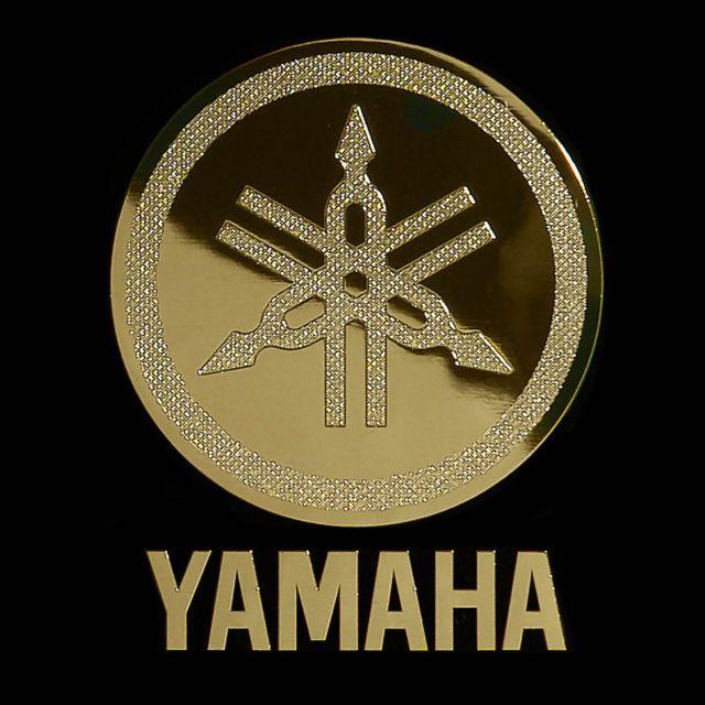 Bronze Yamaha Logo - Yamaha Logo Metal Decal Sticker for Laptap Desktop Case Modding g