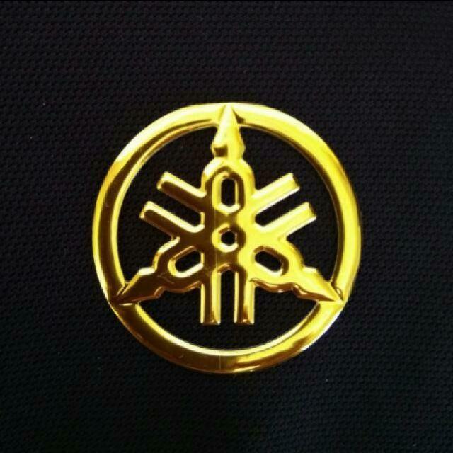 Bronze Yamaha Logo - Gold Yamaha Emblem Rubbery, Motorbikes, Motorbike Accessories on ...