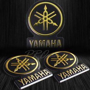 Bronze Yamaha Logo - X 3.25 3D ABS Emblem Decal Logo Letter Fairing Sticker for Yamaha