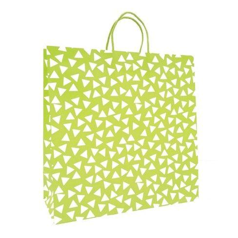 Green and White Triangle and Square Logo - Green Triangle Printed Large Square Bag - Spritz™ : Target