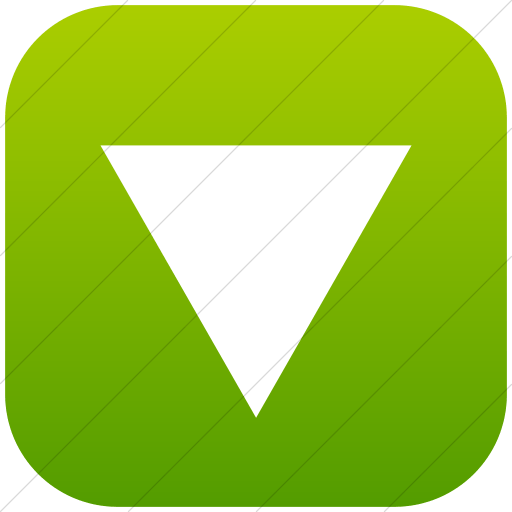 Green and White Triangle and Square Logo - IconETC Flat rounded square white on green gradient classic