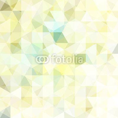 Green and White Triangle and Square Logo - Background made of yellow, white triangles. Square composition with ...