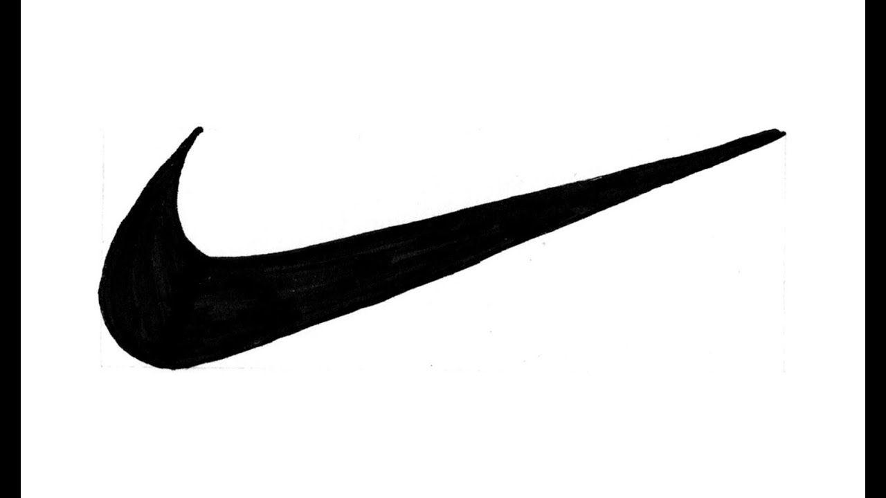 White Nike Logo - How to Draw the Nike Logo (symbol, emblem) - YouTube
