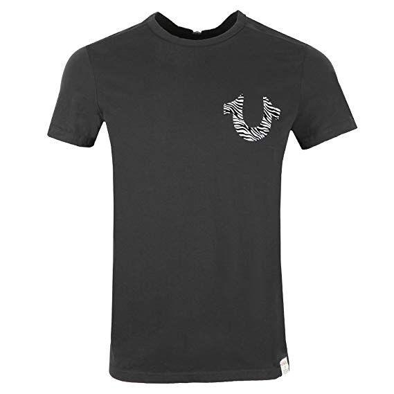 True Religion Horseshoe Logo - True Religion Men's Horseshoe Logo T Shirt Black: Amazon.co.uk: Clothing