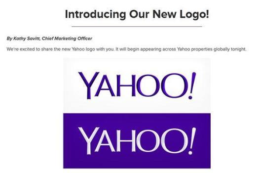 Popular Purple Logo - Yahoo unveils new logo in turnaround makeover